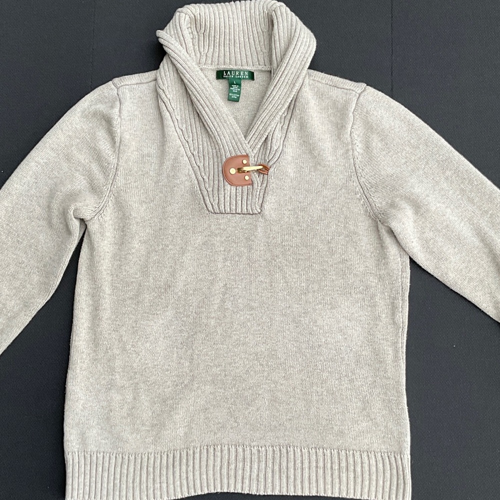 Polo Ralph Lauren Women's V-Neck Sweater - Light Gray